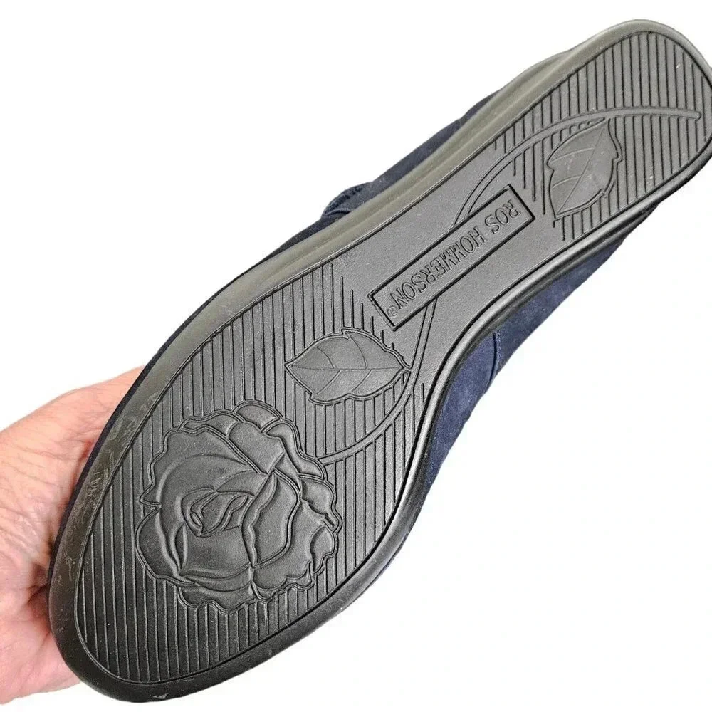 Ros Hommerson Elsa Size 6 Blue  Nubuck  Leather Mary‎ Jane Comfort Wedge